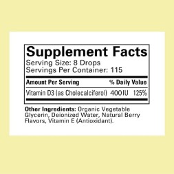 Витамины ChildLife Organic Vitamin D3 Drops 400 IU 6,25 мл