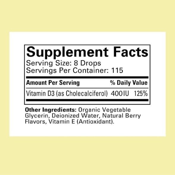 Витамины ChildLife Organic Vitamin D3 Drops 400 IU 6,25 мл