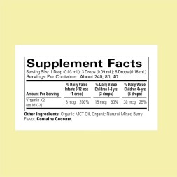 Витамины ChildLife Organic Vitamin K2 Drops 5 мкг  7,5 мл