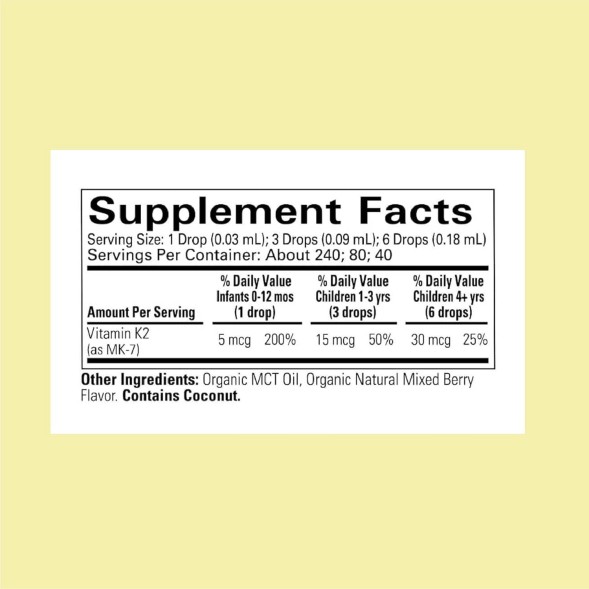 Витамины ChildLife Organic Vitamin K2 Drops 5 мкг  7,5 мл