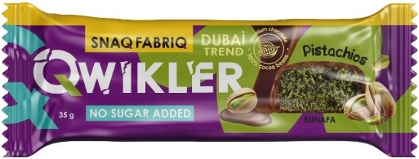 Батончик SNAQ FABRIQ Qwikler глазированный 35 г С фисташкой и хрустящим тестом