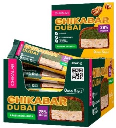 Батончик глазированный CHIKALAB Грецкий орех с фисташкой и хрустящим тестом 45 г