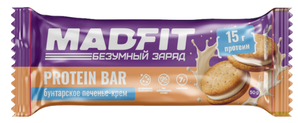 Mad Fit Батончик неглазированный "Печенье-крем" 50г
